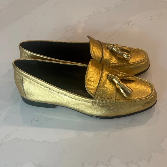 Veronica Beard Gold Tassel Loafer NEW Size 7 NWT - Picture 6 of 15